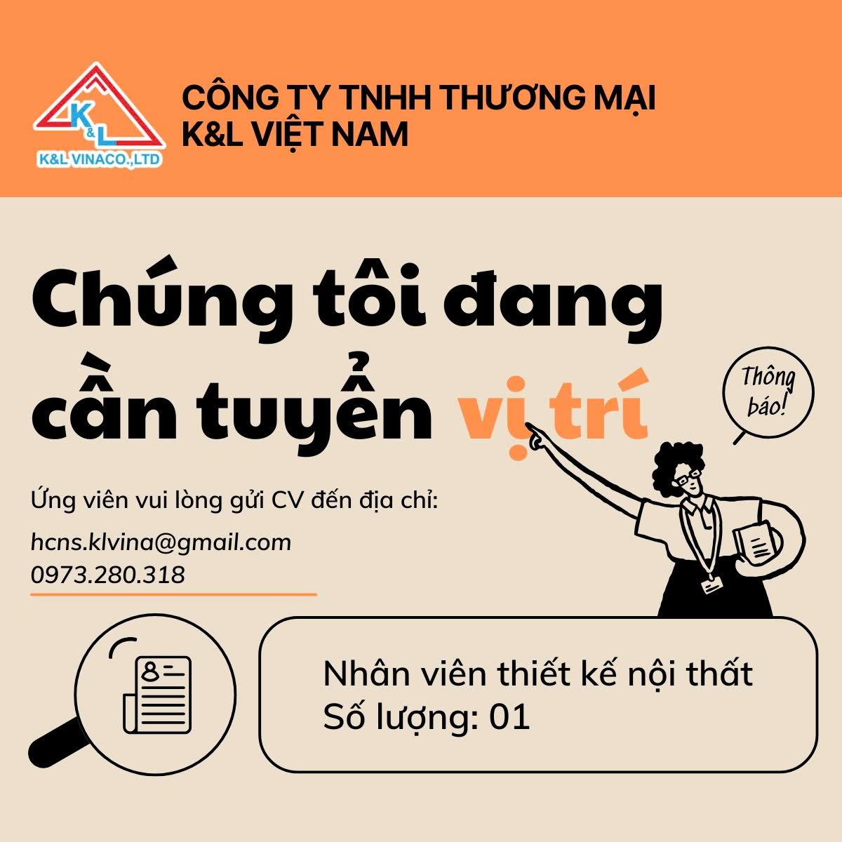 TUYỂN DỤNG: THIẾT KẾ NỘI THẤT